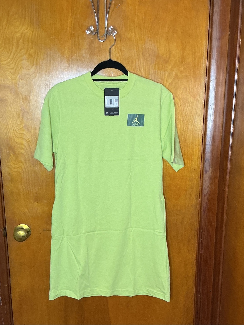 Jordan Lime Green Short Sleeve Logo dress
